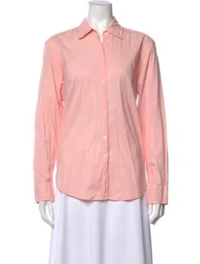 Pre-owned Xirena Long Sleeve Button-up Top In Pink