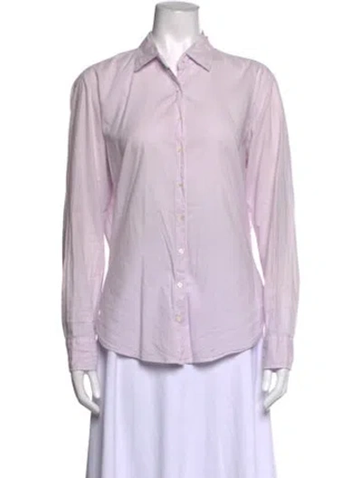 Pre-owned Xirena Long Sleeve Button-up Top In Pink
