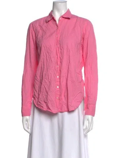Pre-owned Xirena Long Sleeve Button-up Top In Pink