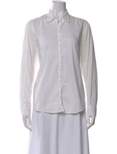 Pre-owned Xirena Long Sleeve Button-up Top In Purple