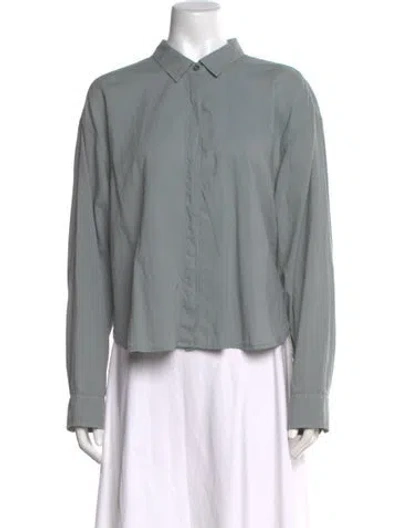Pre-owned Xirena Long Sleeve Button-up Top W/ Tags In Gray