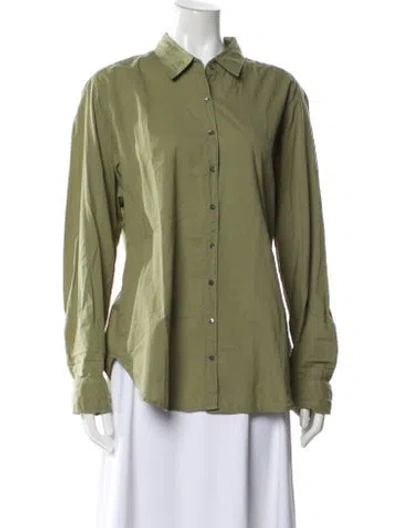 Pre-owned Xirena Long Sleeve Button-up Top W/ Tags In Green