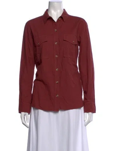 Pre-owned Xirena Long Sleeve Button-up Top W/ Tags In Red