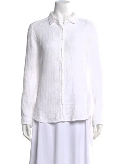 Pre-owned Xirena Long Sleeve Button-up Top W/ Tags In White