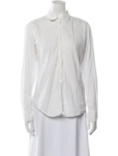 Pre-owned Xirena Long Sleeve Button-up Top In White