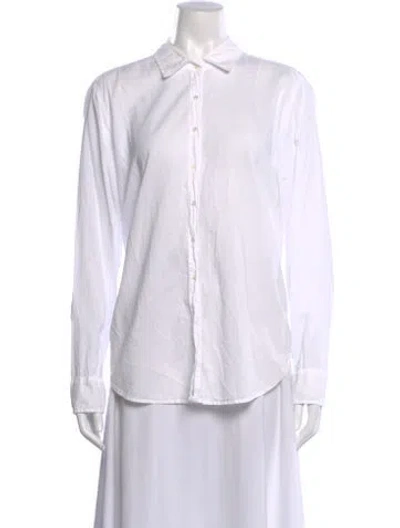 Pre-owned Xirena Long Sleeve Button-up Top In White