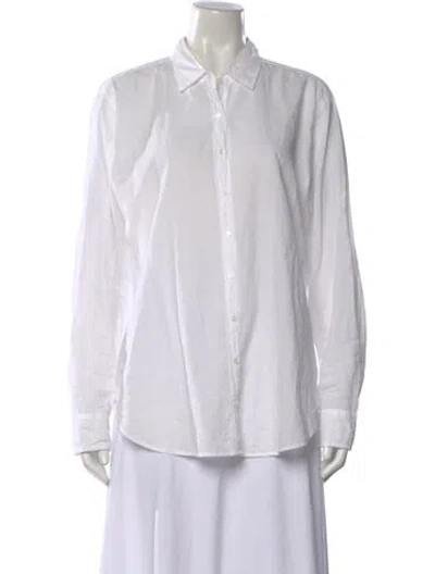 Pre-owned Xirena Long Sleeve Button-up Top In White