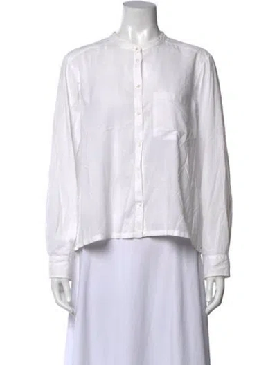 Pre-owned Xirena Long Sleeve Button-up Top In White