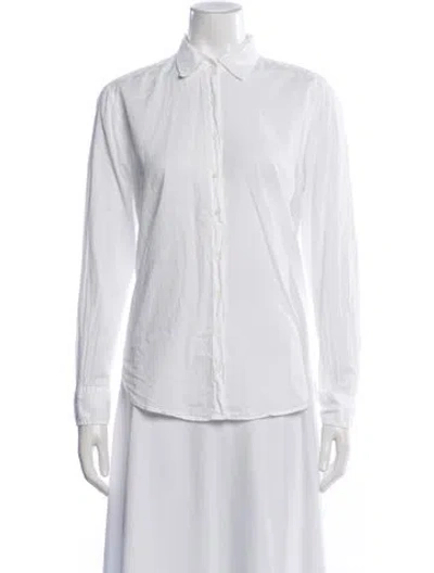 Pre-owned Xirena Long Sleeve Button-up Top In White