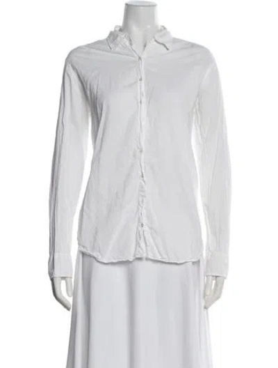 Pre-owned Xirena Long Sleeve Button-up Top In White