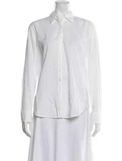 Pre-owned Xirena Long Sleeve Button-up Top In White