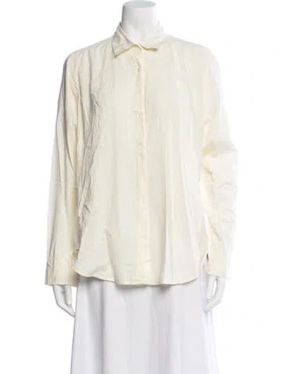 Pre-owned Xirena Long Sleeve Button-up Top In Yellow