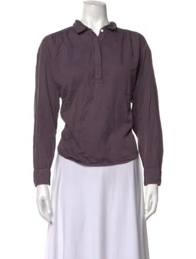 Pre-owned Xirena Long Sleeve Top In Purple