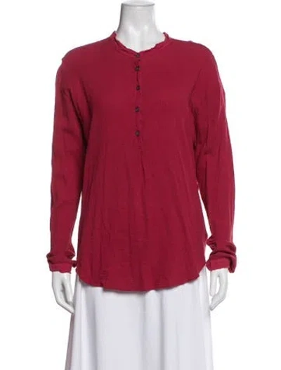 Pre-owned Xirena Long Sleeve Top In Red