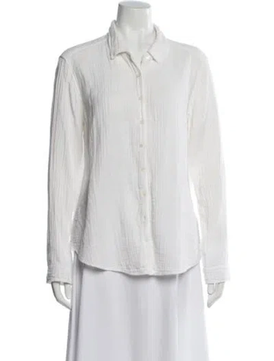 Pre-owned Xirena Long Sleeve Top In White