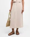 Xirena Loretta A-line Cotton Midi Skirt In Sugarcane