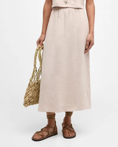 Xirena Loretta A-line Cotton Midi Skirt In Neutral
