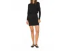 Xirena Lula Long Sleeve Mini Dress In Black In Black