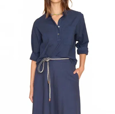 Xirena Lynden Long Sleeve Top In Navy In Blue