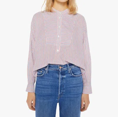 Xirena Malone Shirt In Firework Stripe In Purple