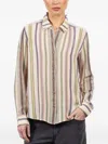 Xirena Marcel Striped Shirt In Neutral