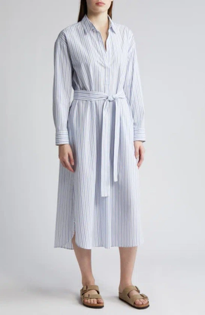 XIRENA MARLOWE STRIPE LONG SLEEVE SHIRTDRESS