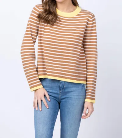 Xirena Maxwell Sweater In Camel Stripe In Neutral