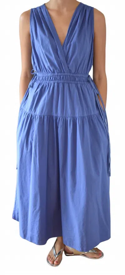 Xirena Meri V Neck Sleeveless Dress In Star Blue