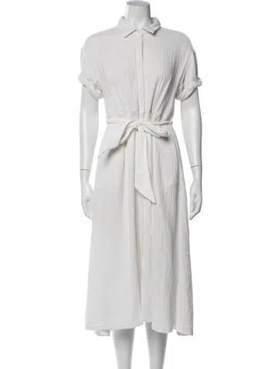Pre-owned Xirena Midi Length Dress In White