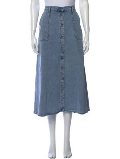 Pre-owned Xirena Midi Length Skirt In Blue