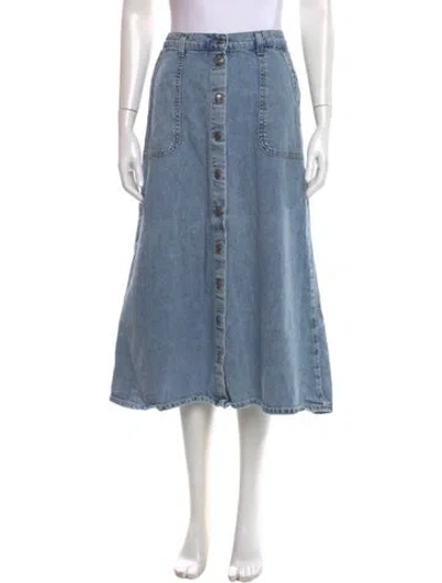 Pre-owned Xirena Midi Length Skirt In Blue