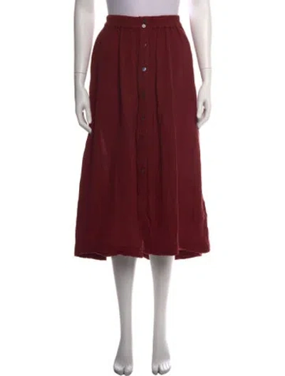 Pre-owned Xirena Midi Length Skirt In Burgundy