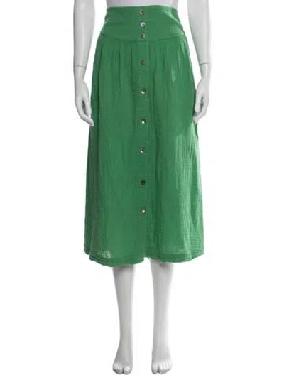 Pre-owned Xirena Midi Length Skirt In Green