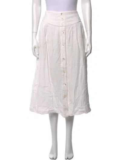 Pre-owned Xirena Midi Length Skirt In White