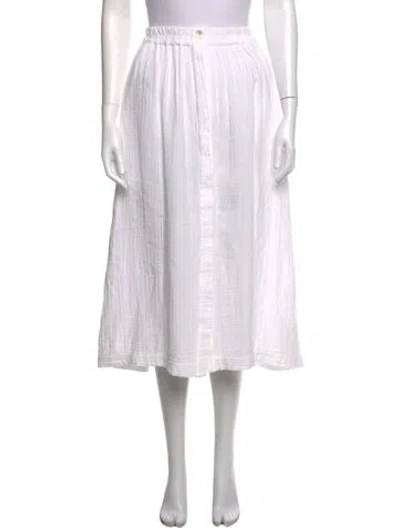 Pre-owned Xirena Midi Length Skirt In White