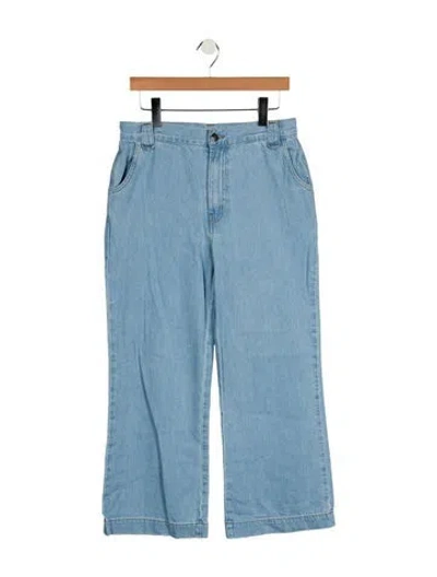 Pre-owned Xirena Mid-rise Wide Leg Jeans In Blue