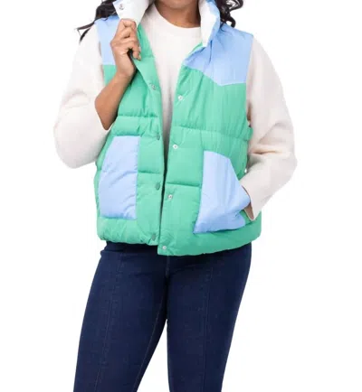 Xirena Miller Vest In Blue Grass In Multi