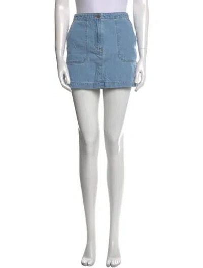 Pre-owned Xirena Mini Skirt In Blue