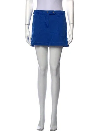 Pre-owned Xirena Mini Skirt In Blue