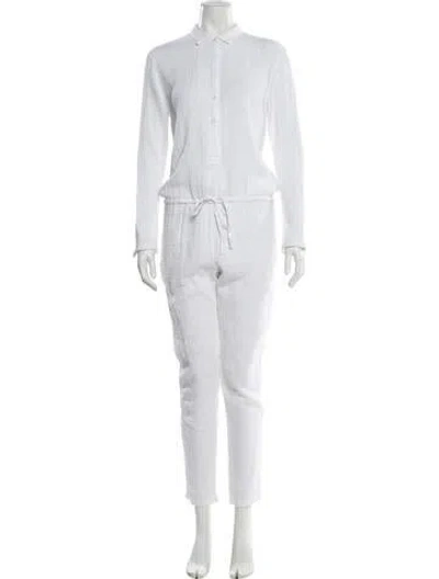 Pre-owned Xirena Mock Neck Jumpsuit In White