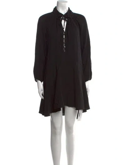 Pre-owned Xirena Mock Neck Knee-length Dress In Black