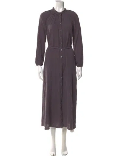 Pre-owned Xirena Mock Neck Long Dress In Purple