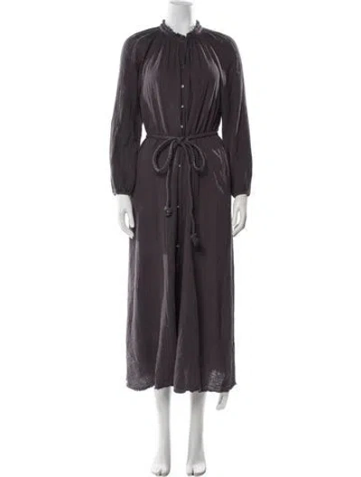 Pre-owned Xirena Mock Neck Long Dress In Purple