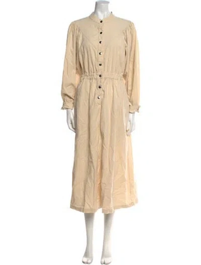 Pre-owned Xirena Mock Neck Long Dress In White