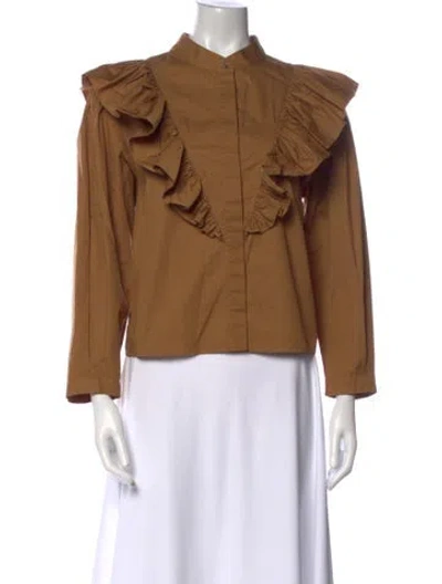 Pre-owned Xirena Mock Neck Long Sleeve Sweatshirt In Neutral