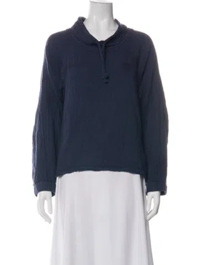 Pre-owned Xirena Mock Neck Long Sleeve Top In Green