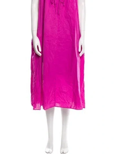 Pre-owned Xirena Mock Neck Midi Length Dress In Pink