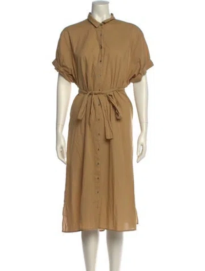 Pre-owned Xirena Mock Neck Midi Length Dress In Yellow