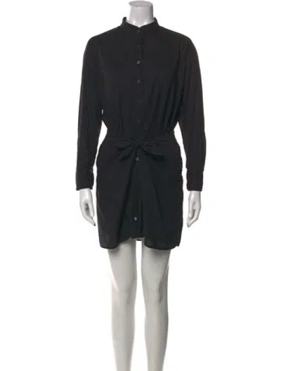 Pre-owned Xirena Mock Neck Mini Dress In Black