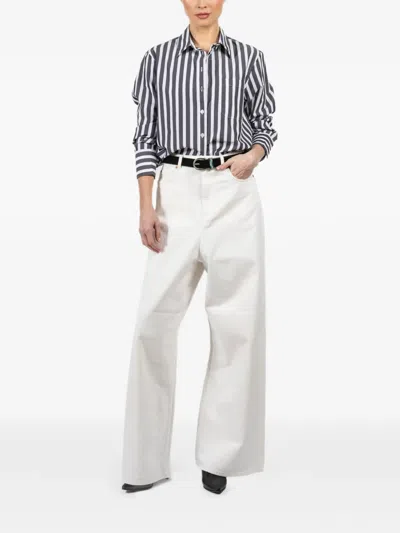 Xirena Monroe Striped Shirt In Gray